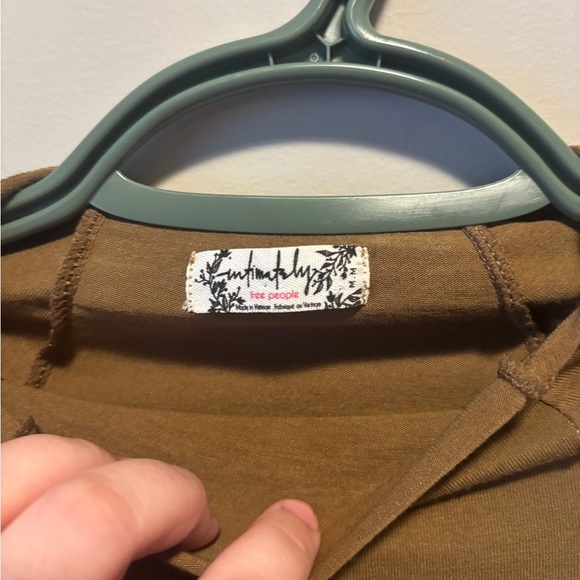Intimately Free People Olive Green 3/4 Sleeve Tee - Picture 4 of 5
